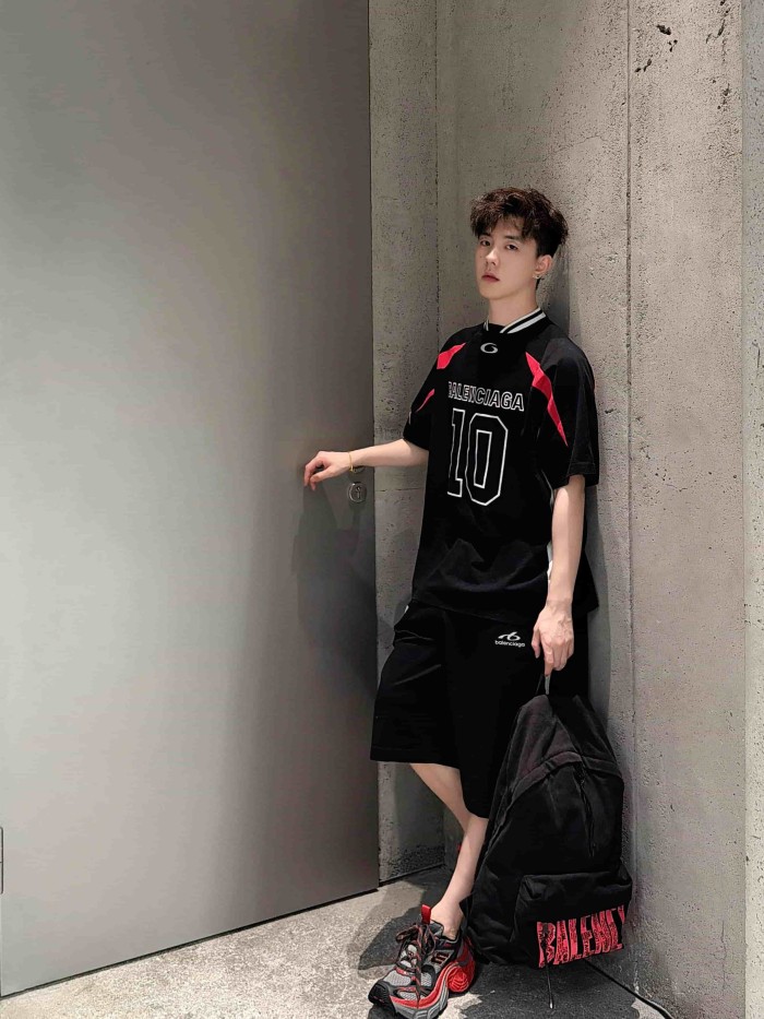 1:1 quality version Drawstring Elastic Waist Side Mini Triangle Logo Letter Print Straight Loose Five Inch Beach Athletic Shorts 2 colors 29321443