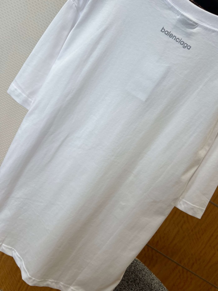 1:1 quality version Curved Line Small Logo Back Neck Tiny Letter Print Oversized T-shirt 2 colors 29321453