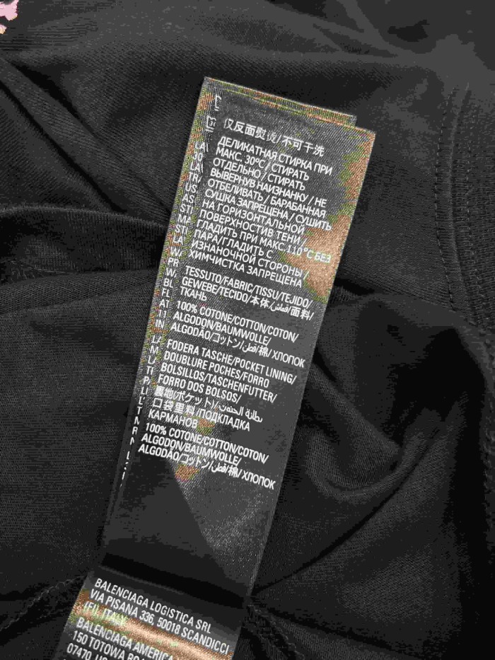 1:1 quality version  Large Light Purple Thorn Rip Gothic Font Double Side Print Bottom Frayed Destroy Oversized T-shirt 29321597