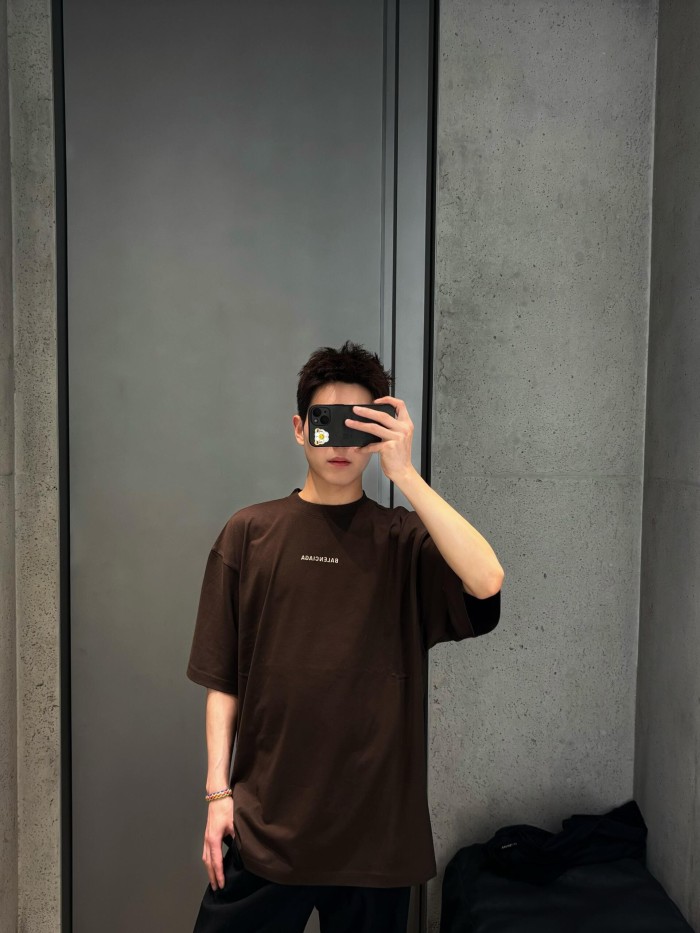 1:1 quality version Tiny Mini Text Back Large Bold Letter Double Side Print Oversized T-shirt 29321491