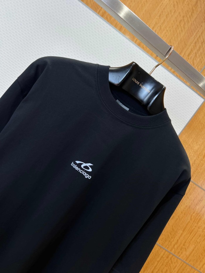 1:1 quality version Curved Line Small Logo Back Neck Tiny Letter Print Oversized T-shirt 2 colors 29321453