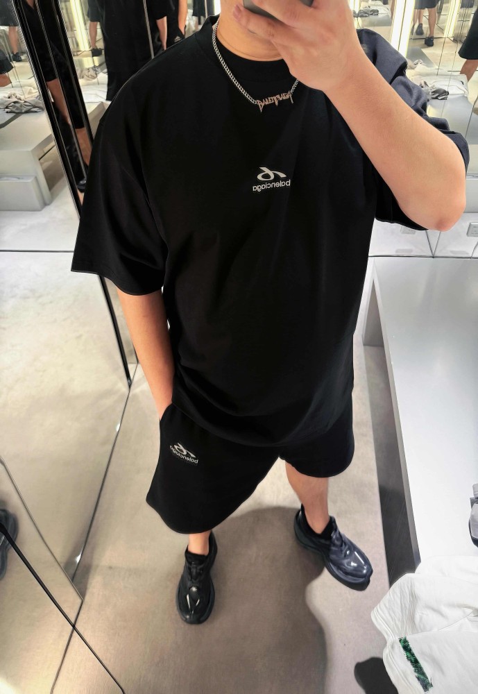1:1 quality version Drawstring Elastic Waist Side Mini Triangle Logo Letter Print Straight Loose Five Inch Beach Athletic Shorts 2 colors 29321443