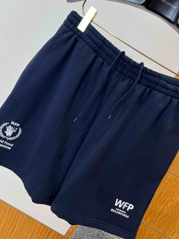 1:1 quality version Drawstring Elastic Waist Dual Side WFP Wheat Badge Letter Print Wide Leg Five Inch Athletic Sweat Shorts 29321429