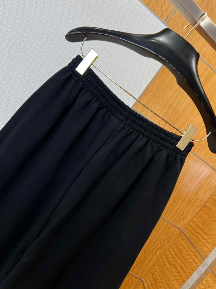 1:1 quality version Elastic Drawstring Waist Single Side Light Purple Melting Drip Letter Print Wide Leg Sweatpants 29321568