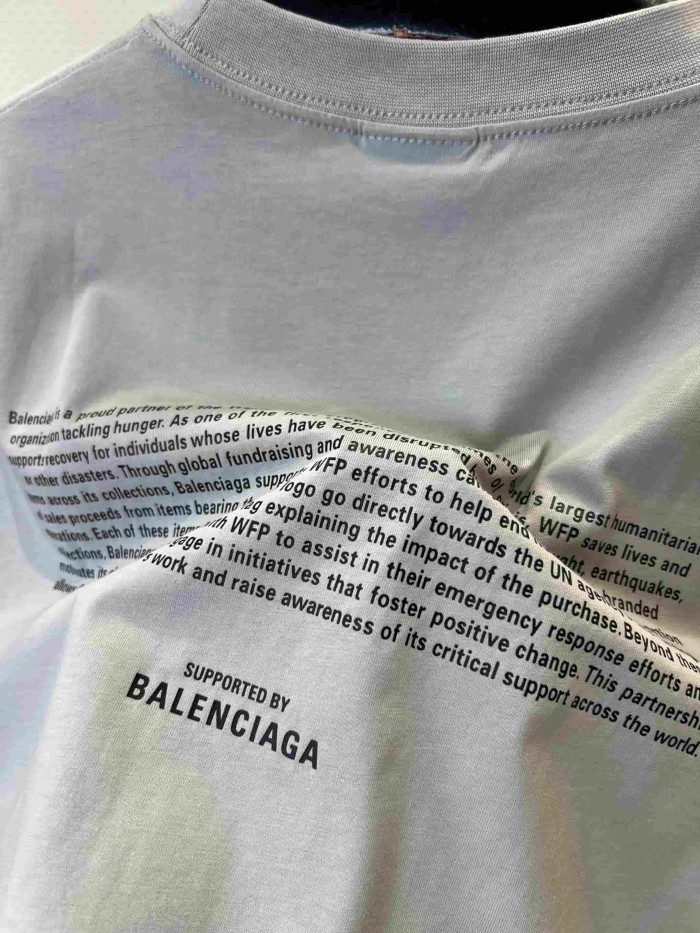 1:1 quality version WFP Small Text Logo Single Side Wheat Crest Cuff Print Back Large Paragraph English Instruction Slogan T-shirt 2 colors 29321430