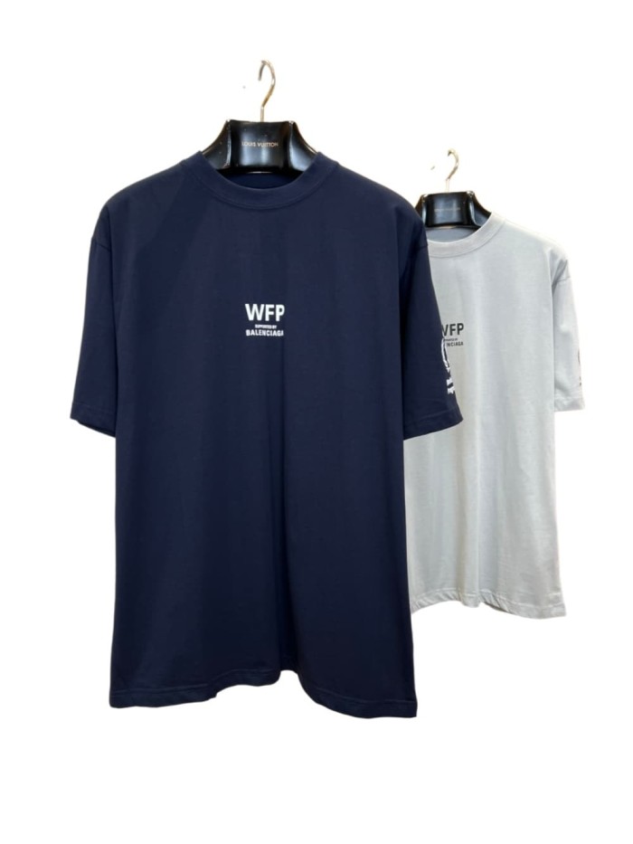 1:1 quality version WFP Small Text Logo Single Side Wheat Crest Cuff Print Back Large Paragraph English Instruction Slogan T-shirt 2 colors 29321430