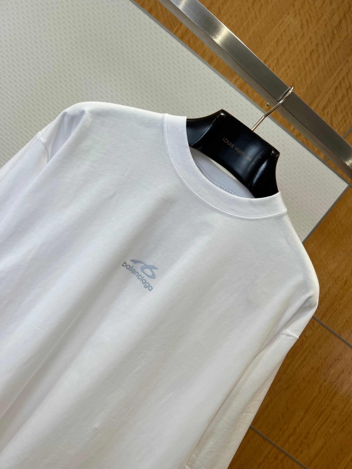 1:1 quality version Curved Line Small Logo Back Neck Tiny Letter Print Oversized T-shirt 2 colors 29321453