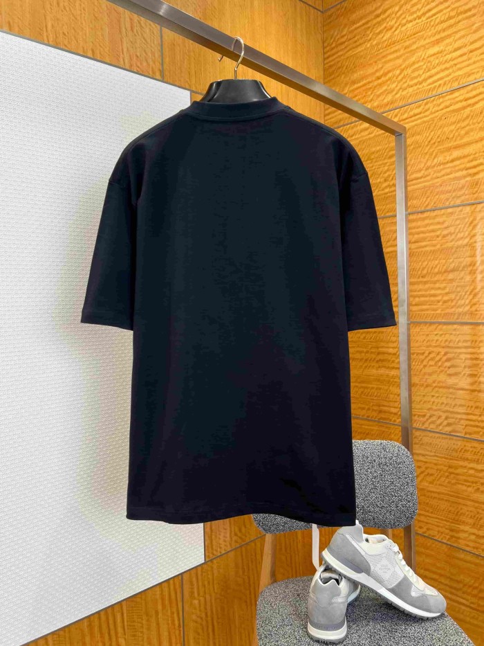 1:1 quality version Tape Cover Cracked Yellow White Splatter Ink Letter Print Oversized Drop Shoulder T-shirt 29321187