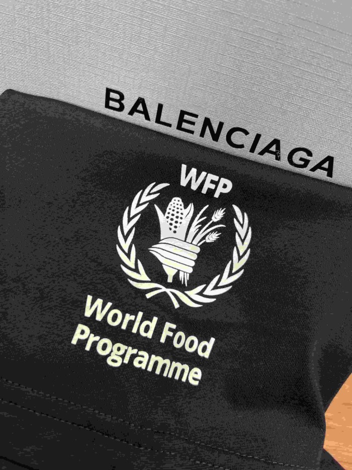 1:1 quality version WFP Small Text Logo Single Side Wheat Crest Cuff Print Back Large Paragraph English Instruction Slogan T-shirt 2 colors 29321430