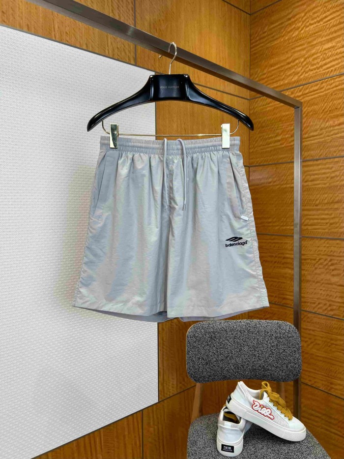 1:1 quality version Drawstring Elastic Waist Side Mini Triangle Logo Letter Print Straight Loose Five Inch Beach Athletic Shorts 2 colors 29321443