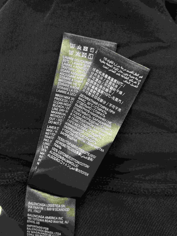 1:1 quality version Drawstring Elastic Waist Raw Edge Hem Cracked Yellow White Paint Letter Print Wide Leg Straight Floor Length Sweatpants 29321136