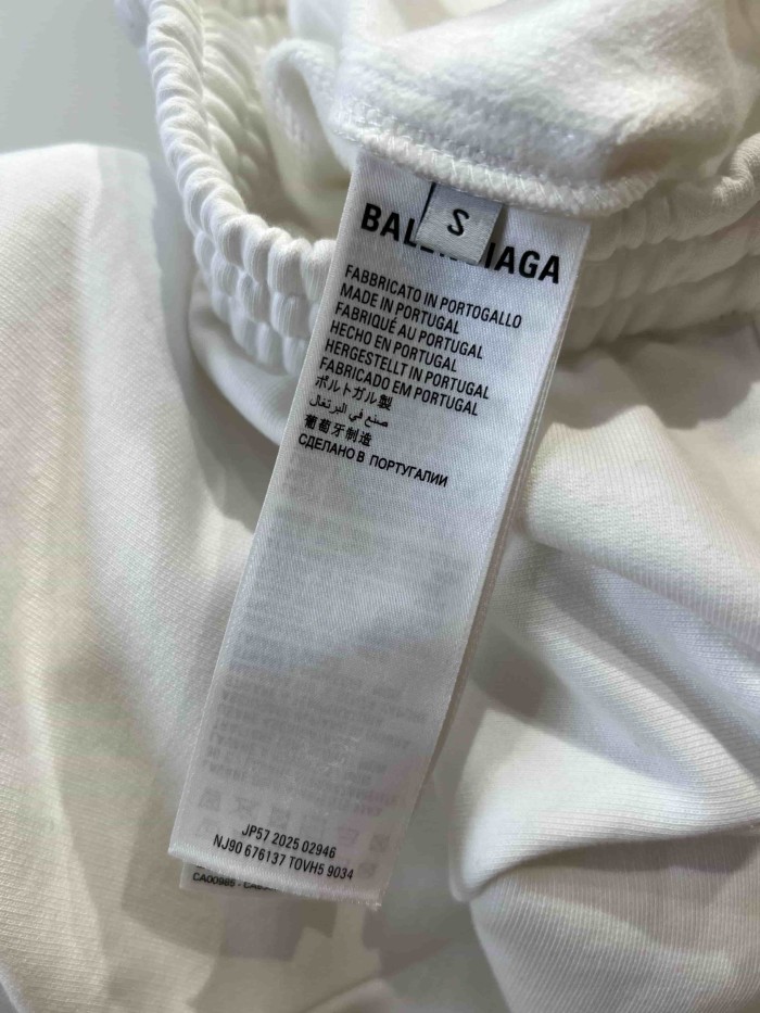 1:1 quality version  Double Drawstring Elastic Waist Single Side Blue Melting Drip Letter Print Loose Five Point Sweat Shorts 29321610