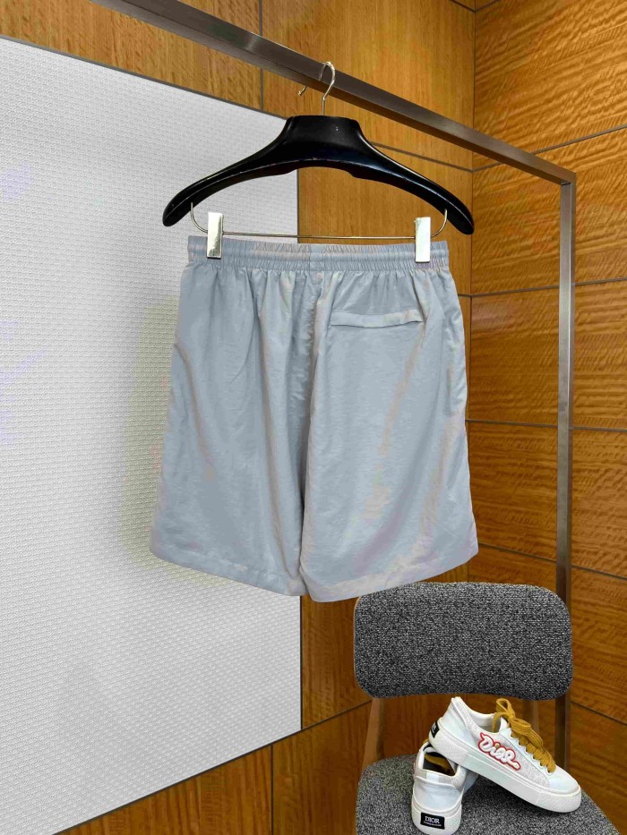 1:1 quality version Drawstring Elastic Waist Side Mini Triangle Logo Letter Print Straight Loose Five Inch Beach Athletic Shorts 2 colors 29321443