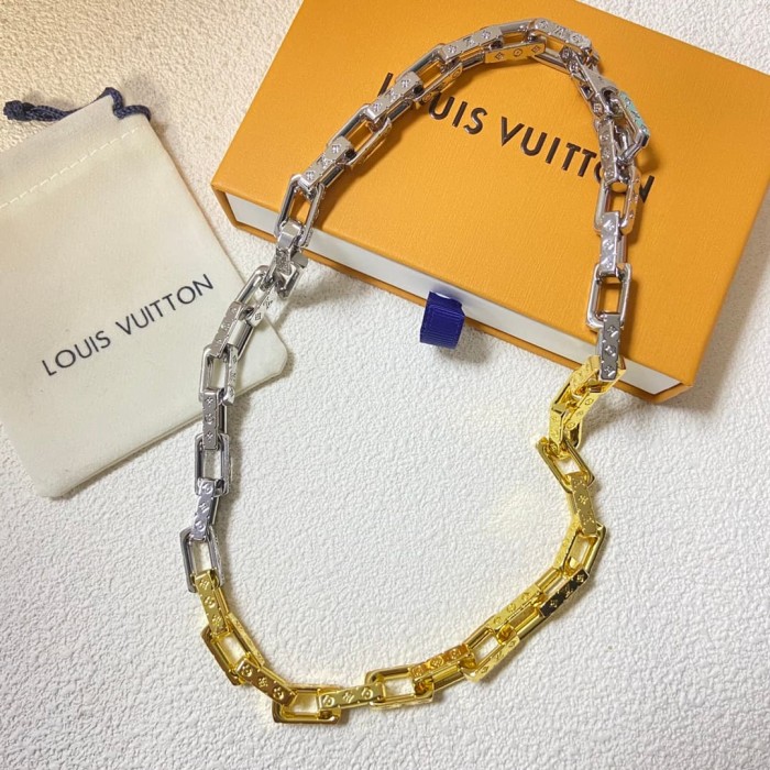 Color Block Bamboo Joint Monogram Paperclip Chain Necklace & Bracelet 8 colors 29321604