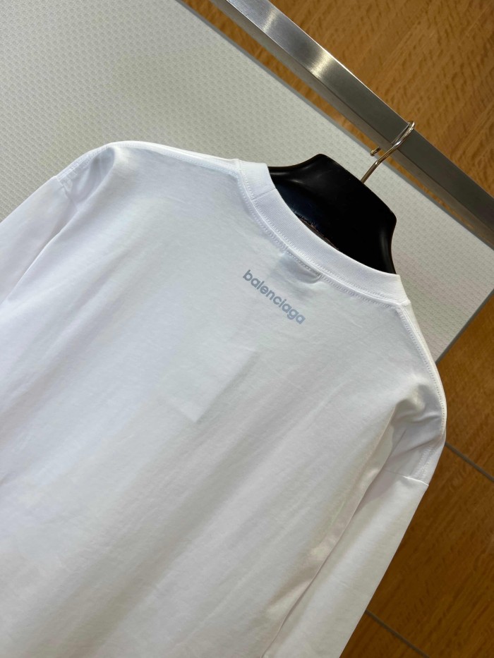 1:1 quality version Curved Line Small Logo Back Neck Tiny Letter Print Oversized T-shirt 2 colors 29321453