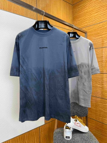 1:1 quality version Letter Embroidery Back Large Letter Print Bottom Gradient Scratch Mottled Distressed Oversized T-shirt 2 colors 29321475