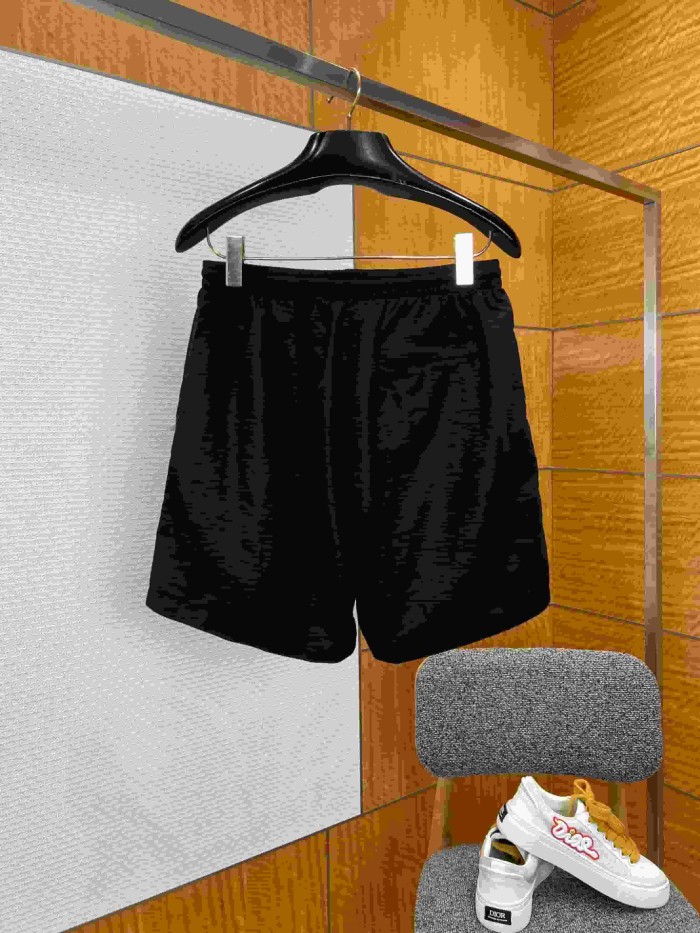 1:1 quality version Drawstring Elastic Waist Side Mini Triangle Logo Letter Print Straight Loose Five Inch Beach Athletic Shorts 2 colors 29321443