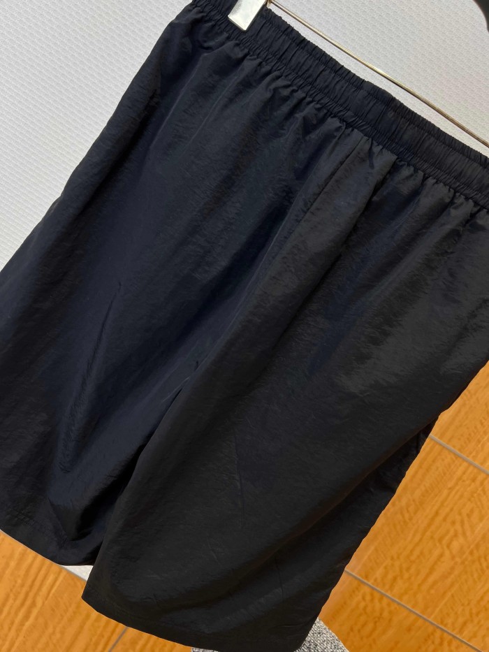 1:1 quality version Crinkle Quick Dry Fabric Drawstring Elastic Waist Curved Small Logo Letter Print Five Inch Athletic Shorts 29321121