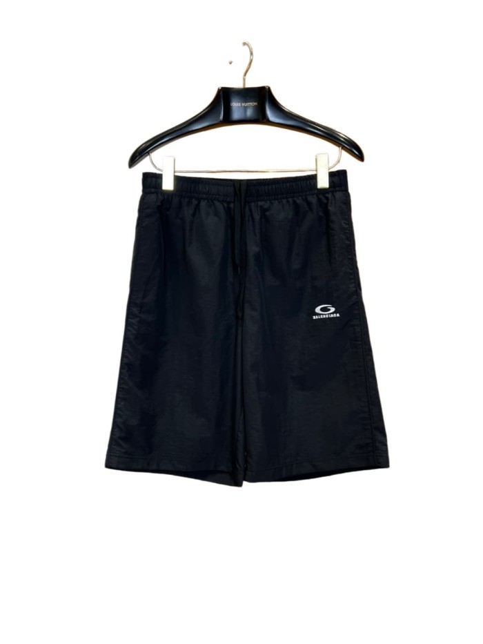 1:1 quality version Crinkle Quick Dry Fabric Drawstring Elastic Waist Curved Small Logo Letter Print Five Inch Athletic Shorts 29321121