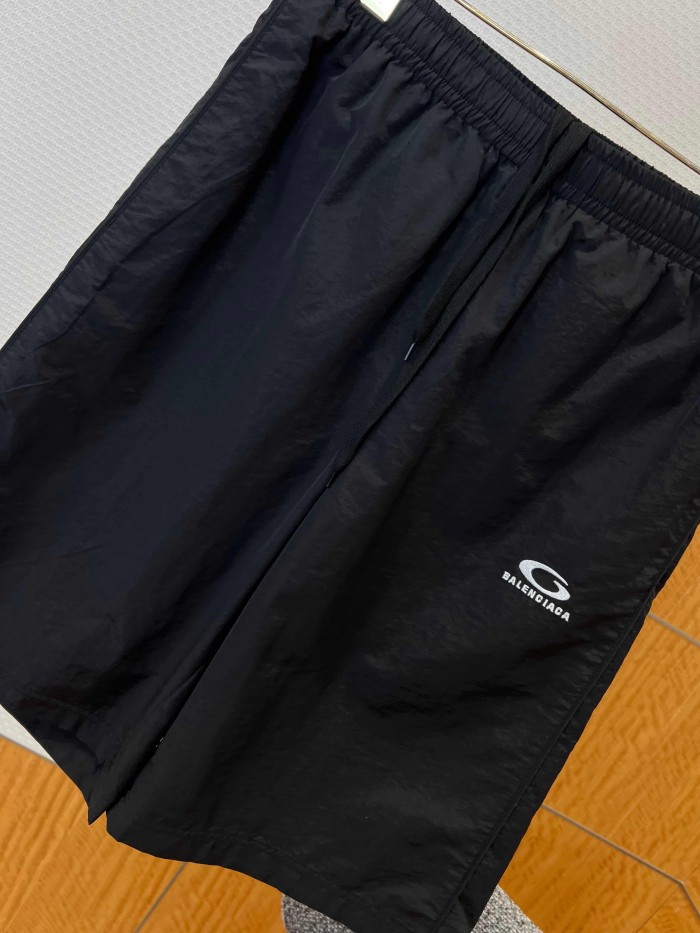1:1 quality version Crinkle Quick Dry Fabric Drawstring Elastic Waist Curved Small Logo Letter Print Five Inch Athletic Shorts 29321121
