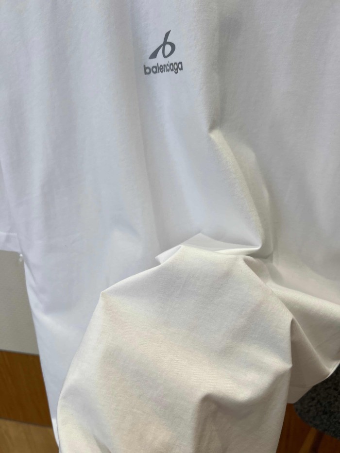 1:1 quality version Curved Line Small Logo Back Neck Tiny Letter Print Oversized T-shirt 2 colors 29321453