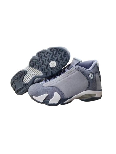 [plus-size shoes] Air @j14 Flint Grey Retro Cool Grey Suede Upper Shock Absorbing Vintage Basketball Shoes 	 29323039