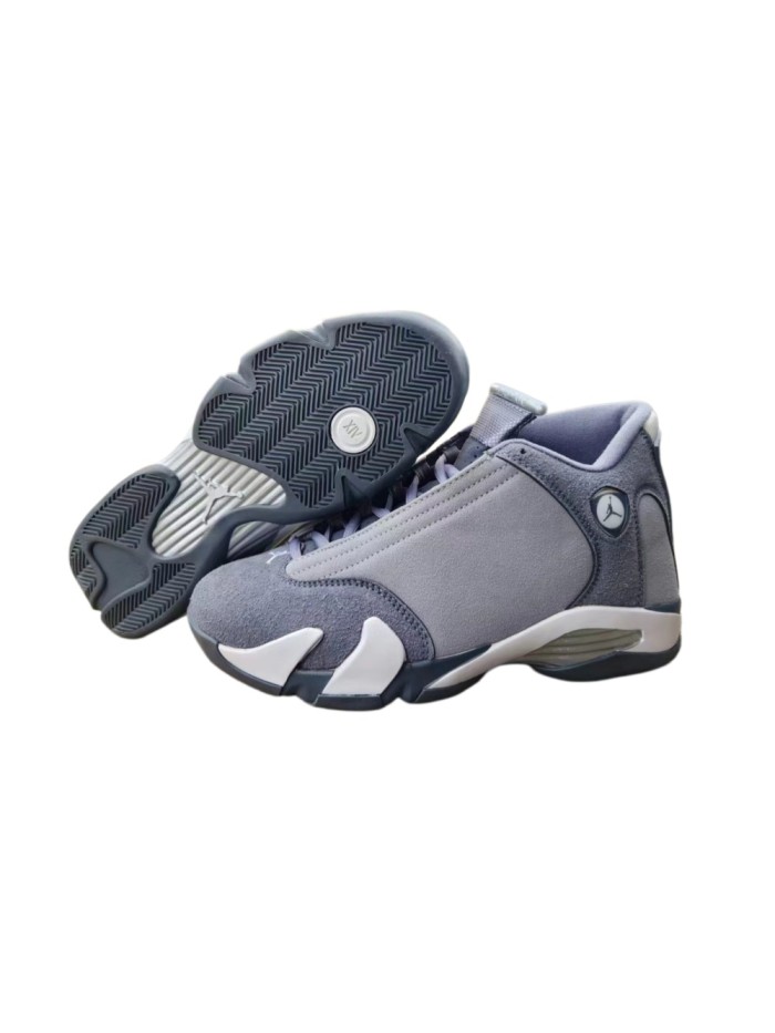 [plus-size shoes] Air @j14 Flint Grey Retro Cool Grey Suede Upper Shock Absorbing Vintage Basketball Shoes 	 29323039