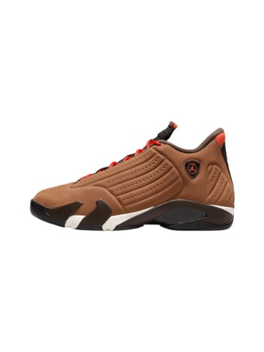 [plus-size shoes] Air @j14 Winterized Two-Layer Cowhide Cushioned Anti-Slip Wear-Resistant Men's Bronze Mid-Top Vintage Basketball Shoes 29323010