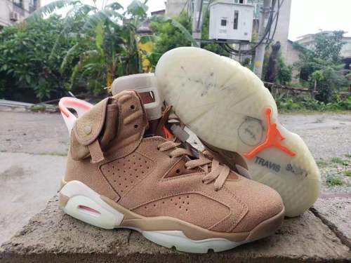 [plus-size shoes] Air @j6 British Khaki Side Pocket Air Cushion Shock Absorbing Khaki Suede High Top Basketball Sneakers 29322822