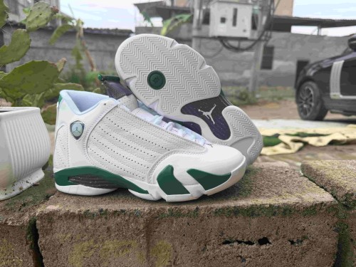 [plus-size shoes] Air @j14 Retro White Pine Green Shock Absorbing Anti Slip Vintage Basketball Shoes 29323050