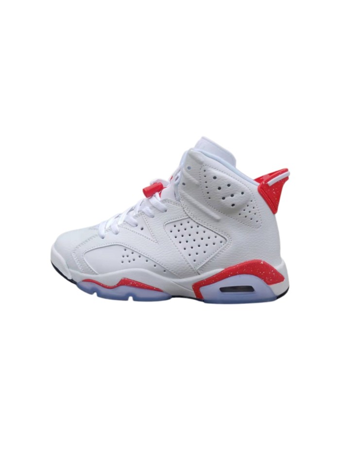 [plus-size shoes] Air @j6 Red Oreo Retro Air Cushion White Red Speckled Crystal Outsole High Top Basketball Sneakers 29322809