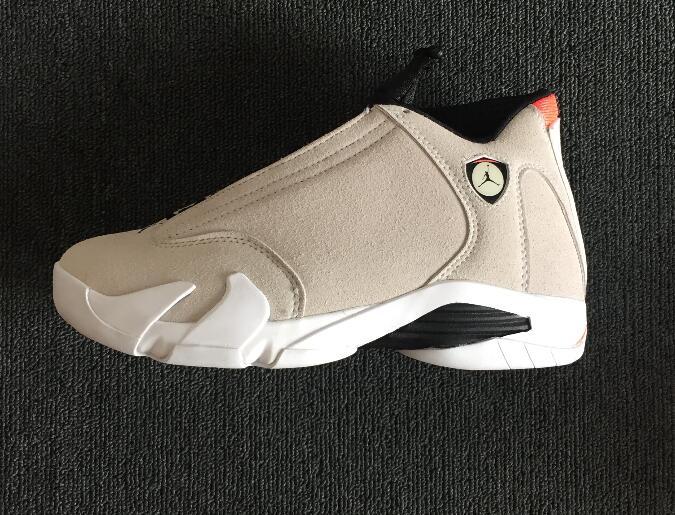 [plus-size shoes] Air @j14 Desert Sand Two-Layer Suede Anti-Slip Lightweight Desert Gray Mid-Top Vintage Basketball Shoes 29322932