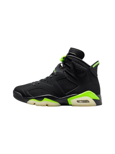[plus-size shoes] Air @j6 Electric Green Air Cushion Shock Absorbing Black Volt Green Glow In The Dark Outsole High Top Basketball Sneakers 29322848