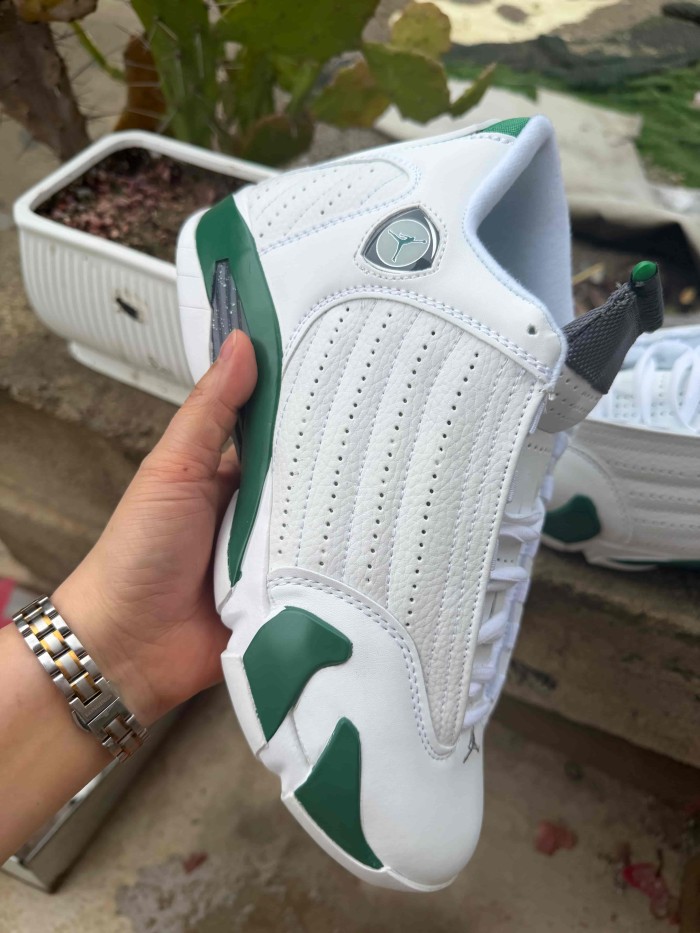 [plus-size shoes] Air @j14 Retro White Pine Green Shock Absorbing Anti Slip Vintage Basketball Shoes 29323050