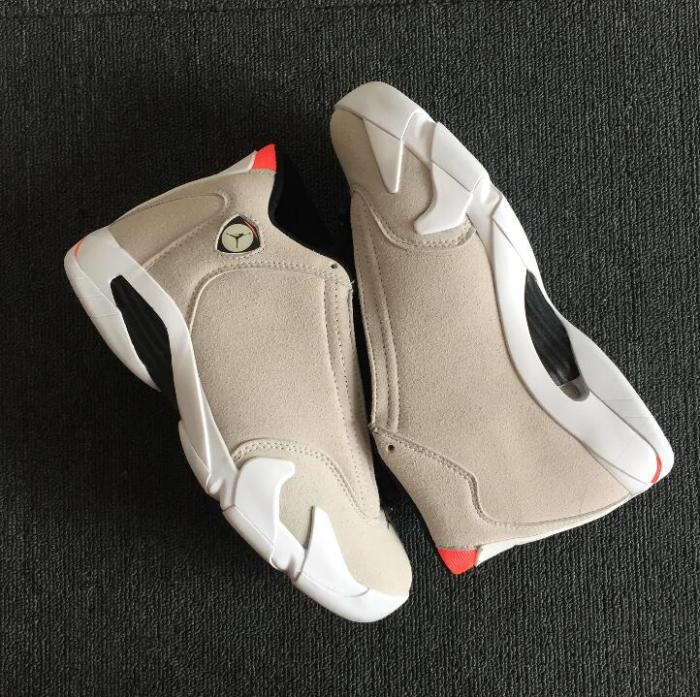 [plus-size shoes] Air @j14 Desert Sand Two-Layer Suede Anti-Slip Lightweight Desert Gray Mid-Top Vintage Basketball Shoes 29322932