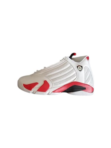 [plus-size shoes] Air @j14 Candy Cane Breathable Perforated White Red Vintage Basketball Shoes 29322939