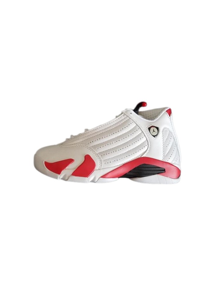 [plus-size shoes] Air @j14 Candy Cane Breathable Perforated White Red Vintage Basketball Shoes 29322939