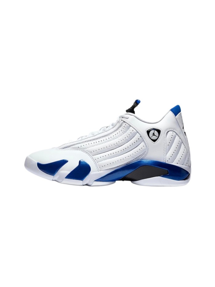 [plus-size shoes] Air @j14 Hyper Royal Cushioned Anti-slip Wear-resistant Lightweight Unisex White and Blue Low-top Vintage Basketball Shoes 29323006
