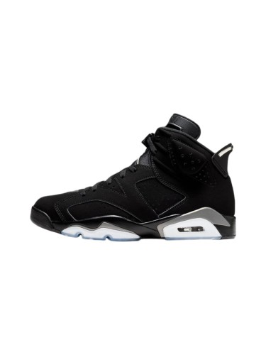 [plus-size shoes] Air @j6  Metallic Silver Air Cushion Shock Absorbing Black Silver High Top Basketball Sneakers 29322839