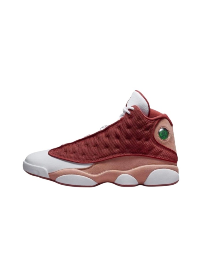 [plus-size shoes] Air @j13  Dune Red  Men's Orange and White Mid-Top Vintage Basketball Shoes 29323964