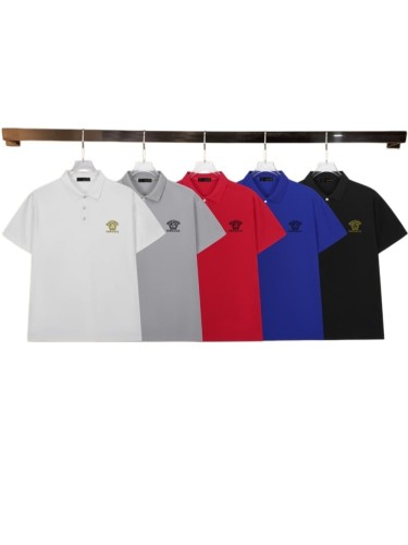 Tiny Black Medusa Head & Letter Embroidery Men's Polo Shirt 5 colors 29119743