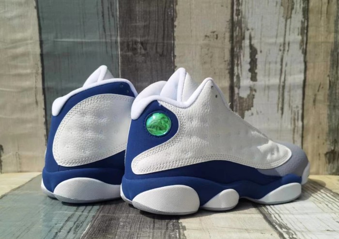 [plus-size shoes] Air @j13 Retro  French Blue  Men's French Blue Mid-Top Vintage Basketball Shoes 29323967