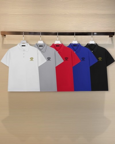 Tiny Black Medusa Head & Letter Embroidery Men's Polo Shirt 5 colors 29119743