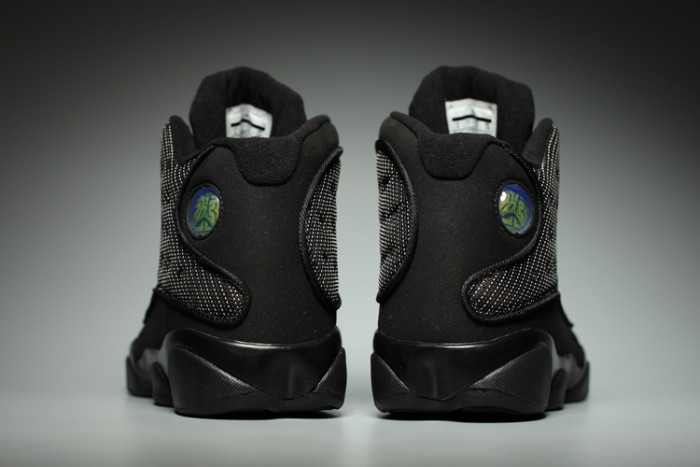 [plus-size shoes] Air @j13 Retro 3M Black Cat Black Unisex GS Mid-Top Basketball Shoes 29324253