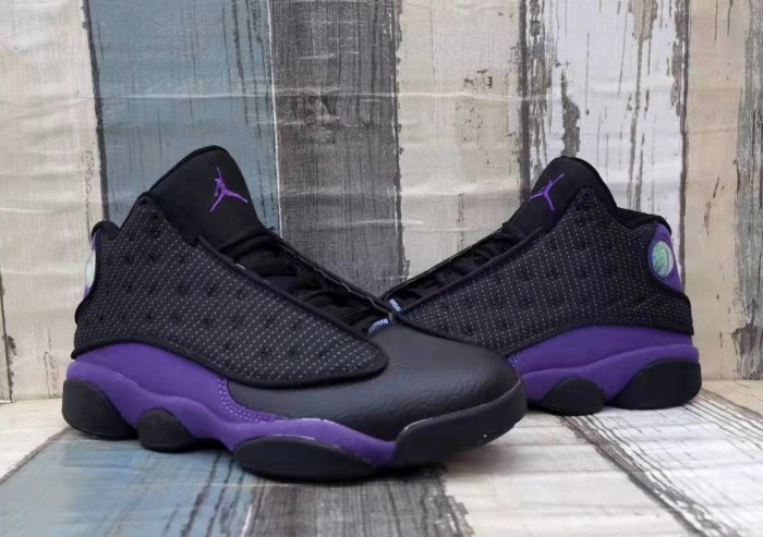 [plus-size shoes] Air @j13 Retro OG Classic Black Court Purple Shock Absorbing Basketball Shoes 29323965