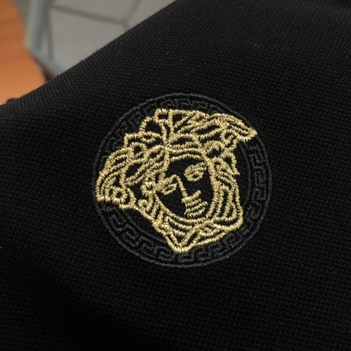 Luxury Slim Fit Greca Jacquard Collar Medusa Embroidered Polo Shirt 2 colors 29119334