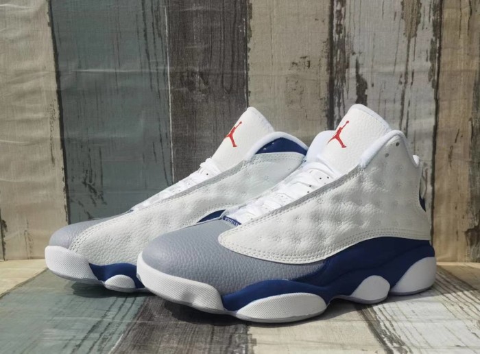 [plus-size shoes] Air @j13 Retro  French Blue  Men's French Blue Mid-Top Vintage Basketball Shoes 29323967