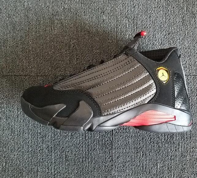 [plus-size shoes] Air @j14  Last Shot Retro Black Metallic Silver Red Mixed Material Leather Shock Absorbing Basketball Sneakers 29323924