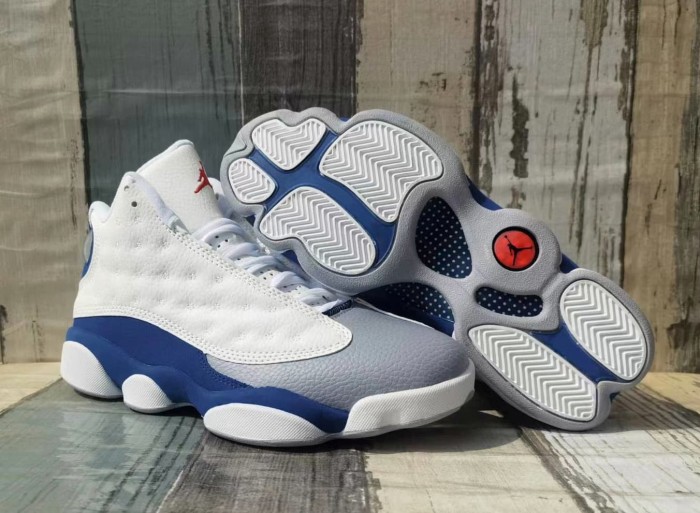 [plus-size shoes] Air @j13 Retro  French Blue  Men's French Blue Mid-Top Vintage Basketball Shoes 29323967