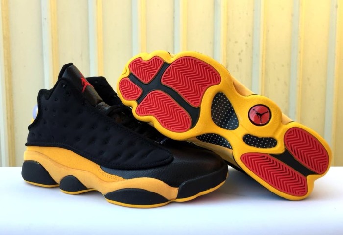 [plus-size shoes] Air @j13 Melo Class of 2002 Men's Black and Gold High-Top Vintage Basketball Shoes 29323938